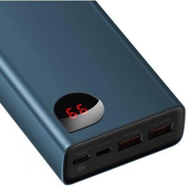 Powerbank Baseus Adaman Metal 20000mAh, PD, QC 3.0, 65W, 2xUSB + USB-C + micro USB, (niebieski)